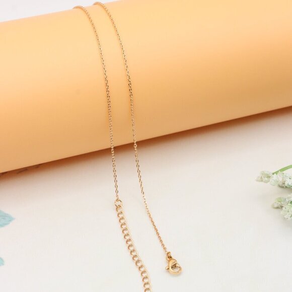 Rose Gold Evil Eye Pendant Necklace with Adjustable Chain, XPNL0321 - Picture 11 of 12